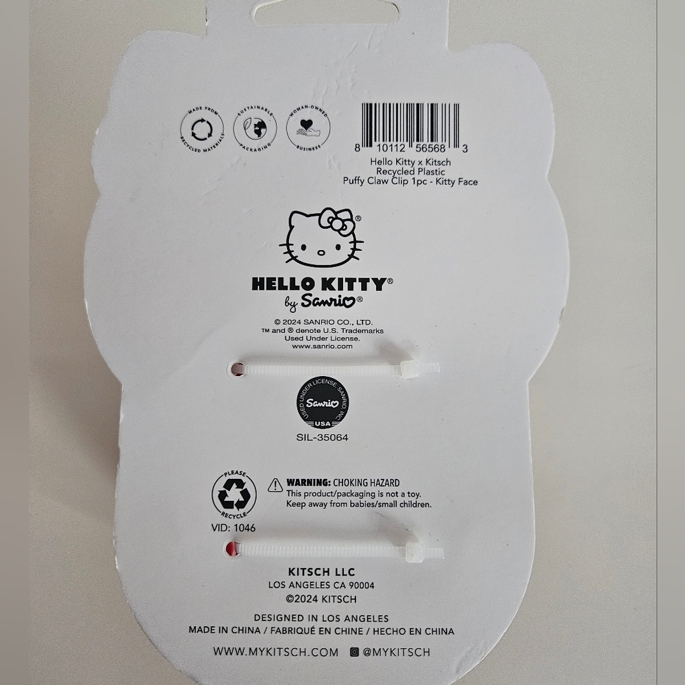 NWT HELLO KITTY x KITSCH Hair Clips/Claws | Set of 2 - Picture 5 of 6
